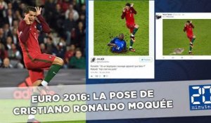 Euro 2016: La pose de Cristiano Ronaldo moquée sur Twitter