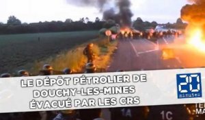 Le dépôt pétrolier de Douchy-les-Mines évacué par les CRS