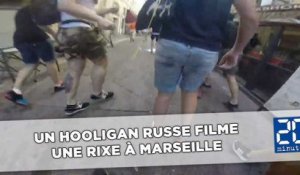 Un hooligan russe filme une rixe avec une caméra embarquée