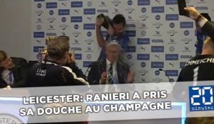 Leicester: Claudio Ranieri a pris sa petite douche au champagne