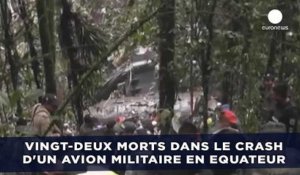 Vingt-deux morts dans le crash d'un avion militaire en Equateur