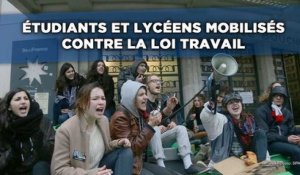 Étudiants et lycéens mobilisés contre le loi travail d'El Khomri