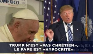 Passe d'armes: Trump n'est «pas chrétien», le Pape est «hypocrite»