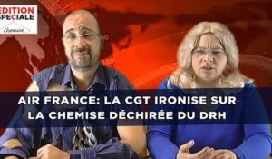 Air France: La CGT ironise sur la chemise déchirée du DRH