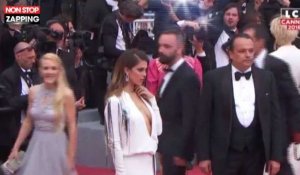 Festival Cannes 2018 : Iris Mittenaere affiche un décolleté plongeant sur le tapis rouge (vidéo)