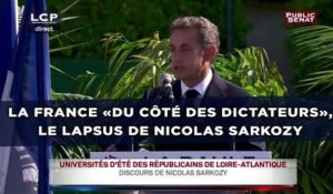 La France «du côté des dictateurs», le lapsus de Nicolas Sarkozy
