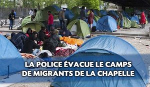La police évacue le camp de migrants de La Chapelle