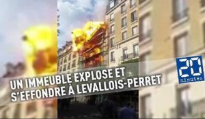 Un immeuble explose et s'effondre à Levallois-Perret