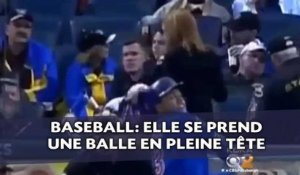 Baseball: Elle se prend une balle en pleine tête, le match est interrompu