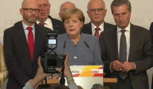Législatives en Allemagne : "Un grand défi nous attend" reconnaît Merkel