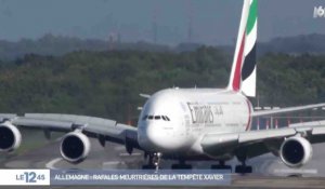 Spectaculaire atterrissage pour un A380 pendant la tempête Xavier - ZAPPING ACTU HEBDO DU 07/10/2017