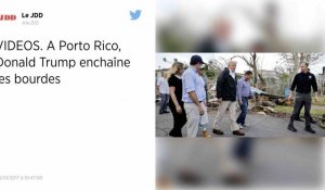 Trump rend visite aux sinistrés de Porto Rico