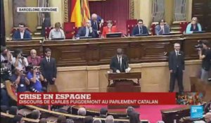 Replay : discours de Carles Puigdemont devant le Parlement catalan