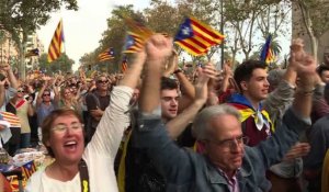 Clameur de joie d'indépendantistes à Barcelone