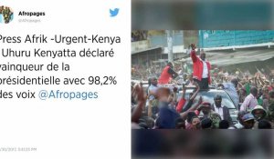 Kenya : la Commission électorale annonce la victoire d'Uhuru Kenyatta avec 98,2% des voix