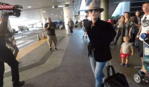 Vanessa Paradis énervée, elle attaque un paparazzi à l'aéroport de Los Angeles (Vidéo)