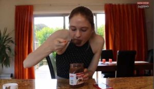 Une youtubeuse engloutit un pot de pâte à tartiner en moins de trois minutes ! (vidéo)