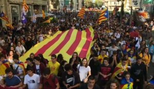 Catalogne: manifestation étudiante indépendantiste à Barcelone