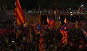 Rassemblement des séparatistes catalans avant le référendum