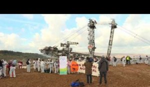 COP23: manifestation dans une mine de charbon près de Bonn