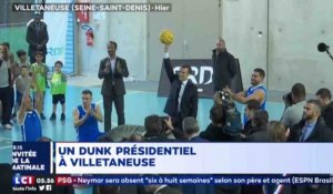 Un incroyable dunk avec Emmanuel Macron - ZAPPING ACTU DU 28/02/2018