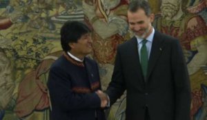 Le président bolivien Evo Morales rencontre le roi d'Espagne