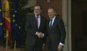 Madrid: le Premier ministre Rajoy accueille Donald Tusk