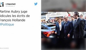 Martine Aubry juge le livre de François Hollande "attristant".