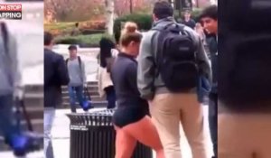 Une fille sexy demande à des hommes de la filmer pendant sa séance de squats (vidéo)