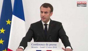 Emmanuel Macron, agacé par une question, répond sèchement à une journaliste (vidéo)