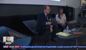 À l'université de Cergy, François Hollande fait de l'humour - ZAPPING ACTU DU 06/04/2018