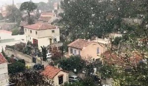 Neige à Marseille : fortes chutes dans le quartier de la Barasse (11e)