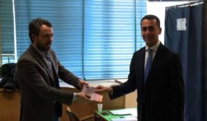 Elections en Italie: le chef du M5S Luigi Di Maio a voté