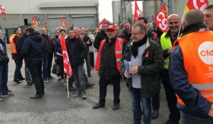 Débrayage des employés de Bel à Sablé-sur-Sarthe