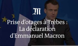 Prise d'otage à Trèbes : « Les forces de l'ordre sont intervenues de manière rapide et coordonnée », réagit Emmanuel Macron