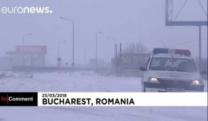 Il neige (beaucoup) en Roumanie
