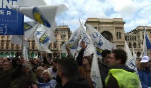Election en Italie: Meeting du candidat d'extrême droite à Milan