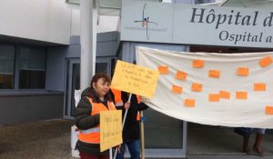 Grève à l'hôpital du Scorff