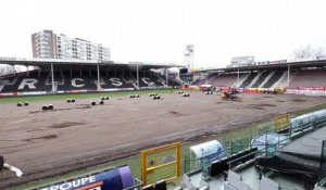 Changement de pelouse au Sporting de Charleroi