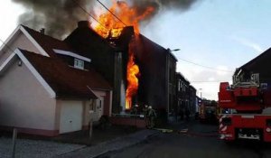 Violent incendie à Trazegnies