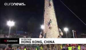 Une tour de brioches à escalader à Hong Kong