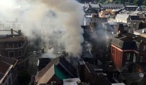 Incendie quartier Cathédrale Nord à Liège