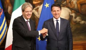 Italie: passation de pouvoirs entre MM Gentiloni et Conte