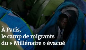 Images de l'évacuation du camp de migrants du Millénaire, à Paris