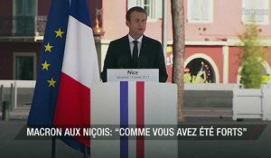 Macron aux Niçois:  "Comme vous avez été forts, comme vous avez été dignes"