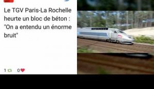 Charente-Maritime : le TGV Paris-La Rochelle heurte une plaque de béton