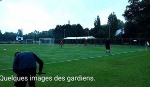 Entrainement des gardiens lors du stage du Standard de Liège au Touquet