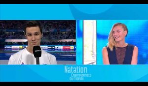 Le bizutage plutôt gênant d'un nageur français à la télévision, la vidéo malaise