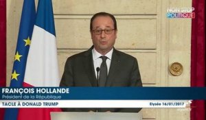 François Hollande : "la France n'a pas besoin des conseils" de Donald Trump