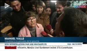 Primaire à gauche : Manuel Valls pris à partie par une militante socialiste à la fin de son meeting d'Audincourt